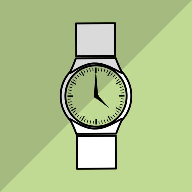 Saat simgesi tasarım, vektör çizim