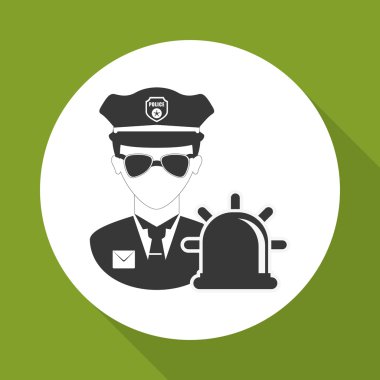 Polis simgesi tasarım, vektör çizim