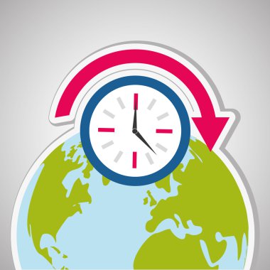 Teslimat ve planet tasarım, vektör çizim