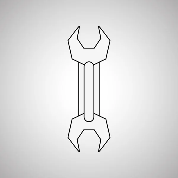 Diseño de herramienta de llave inglesa, ilustración vectorial — Vector de stock