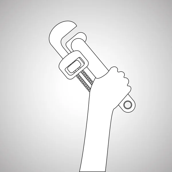 Wrench tool design, vector illustration — Stock Vector