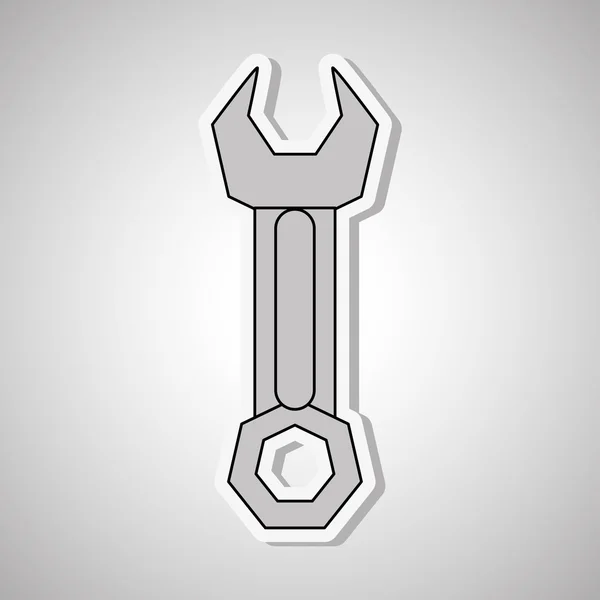Diseño de herramienta de llave inglesa, ilustración vectorial — Vector de stock