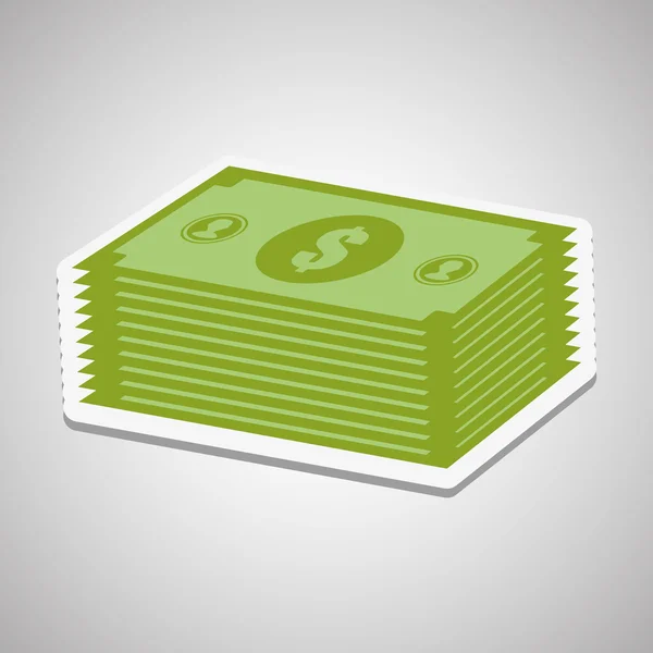 Diseño de billetes de dinero, ilustración vectorial, ilustración vectorial — Vector de stock