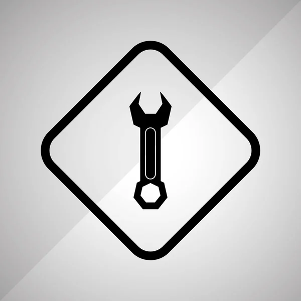 Wrench tool design, vector illustration — Stock Vector