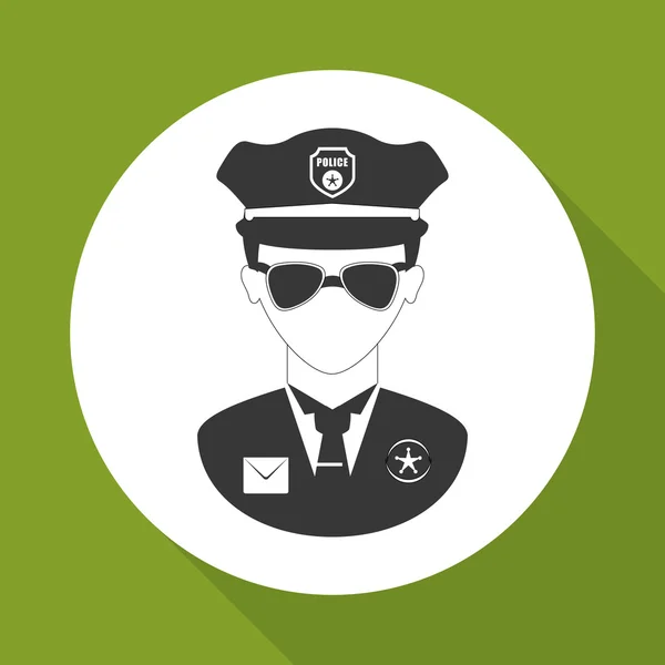 Politie pictogram ontwerp, vectorillustratie — Stockvector
