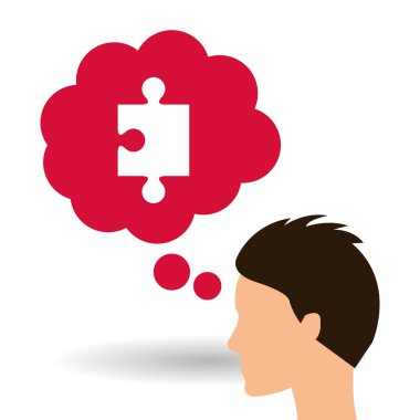 Bulmaca simgesi tasarım, illüstrasyon vektör