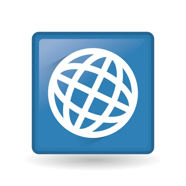 Progettazione di icone globali, illustrazione vettoriale — Vettoriale Stock