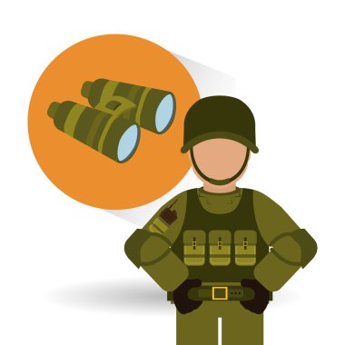 Askeri dürbün tasarım, vektör çizim