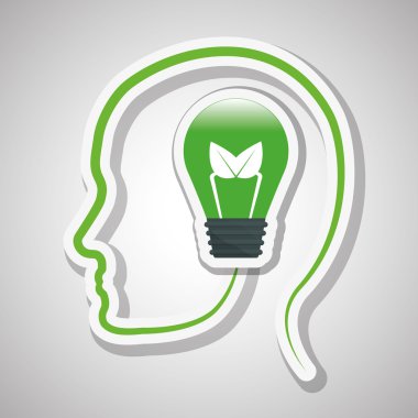 yeşil tasarım, vektör çizim düşünüyorum