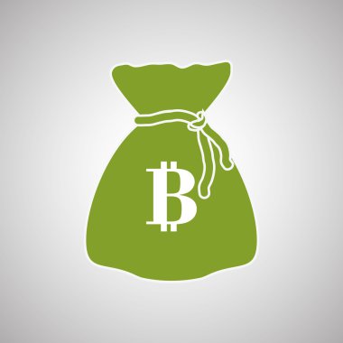 Bitcon simgesi tasarım, vektör çizim