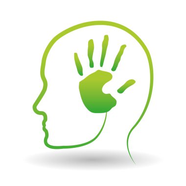 yeşil tasarım, vektör çizim düşünüyorum