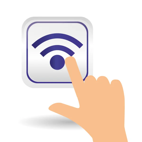 Diseño de iconos wifi, ilustración vectorial — Vector de stock