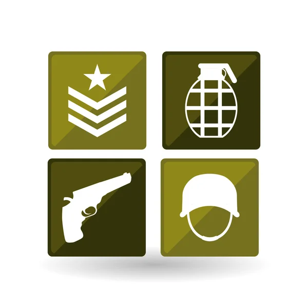 Military icon design , vector illustration — Stock Vector