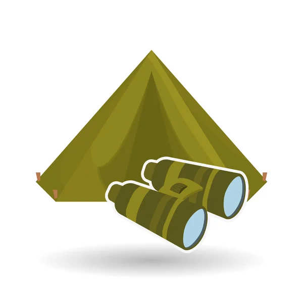 Diseño de binoculares militares, ilustración vectorial — Vector de stock