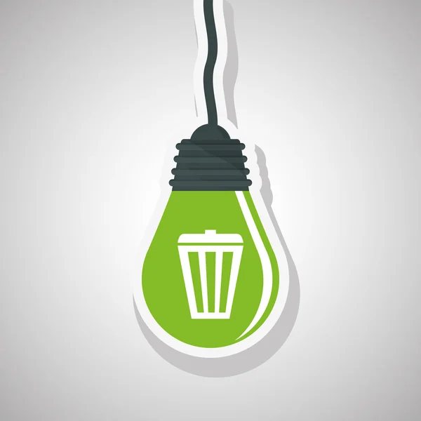 Progettazione eco lampadina, illustrazione vettoriale — Vettoriale Stock
