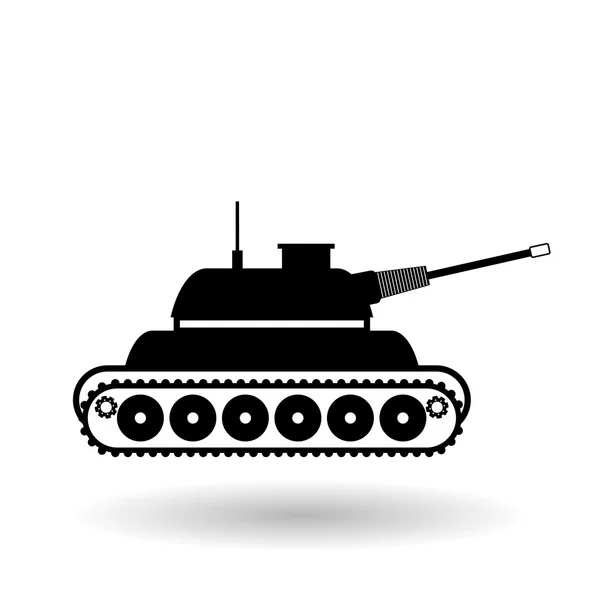 Desenho de tanque militar, ilustração vetorial — Vetor de Stock