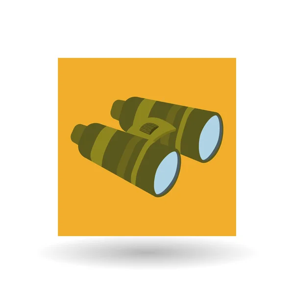 Diseño de binoculares militares, ilustración vectorial — Vector de stock