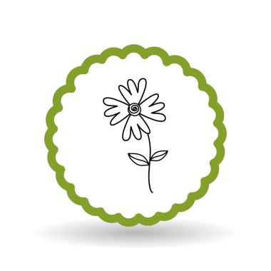 çiçek simgesi tasarım, vektör çizim