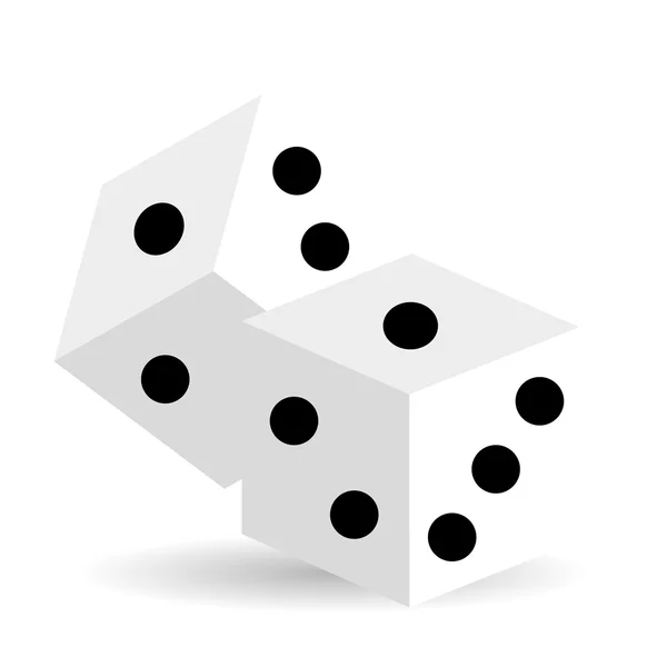 Casino dice tasarım, vektör çizim — Stok Vektör