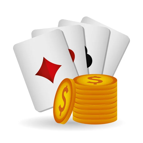 Design de cartões de casino, ilustração vetorial — Vetor de Stock