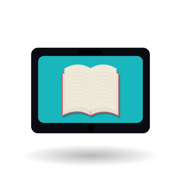 Libro icono diseño — Vector de stock