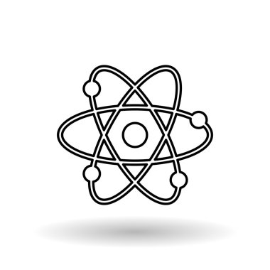 Atom simgesi tasarım, vektör çizim