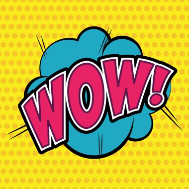 Retro ileti tasarım, pop sanat tarzı, canlı renkler