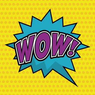 Retro ileti tasarım, pop sanat tarzı, canlı renkler