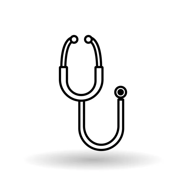Stetoskop ikony designu, vektorové ilustrace — Stockový vektor