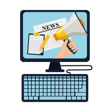 Dijital pazarlama ve e-ticaret tasarım, vektör çizim