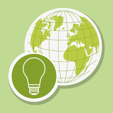 çevre ampul tasarım, vektör çizim