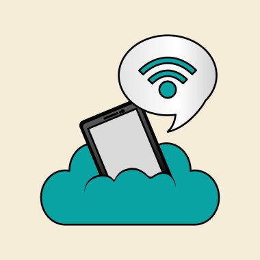 WiFi simgesi tasarım, vektör çizim