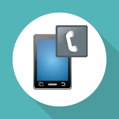 telefon simgesi tasarım, vektör çizim