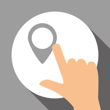 GPS simgesi tasarım, vektör çizim