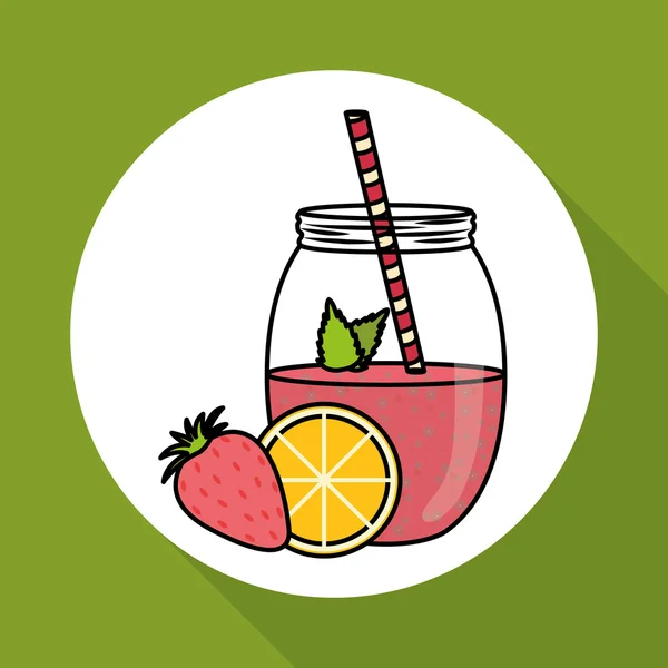 Smoothie-Icon-Design, Vektorillustration — Stockvektor