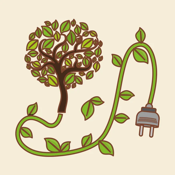 Eco plug design, illustration vectorielle — Image vectorielle