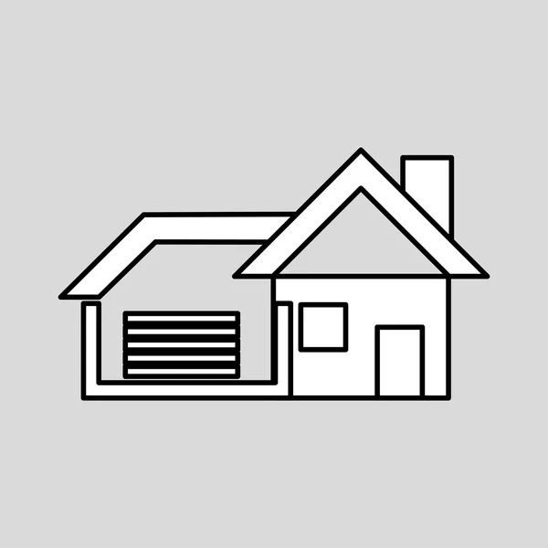 Diseño de iconos de casa, ilustración vectorial — Vector de stock