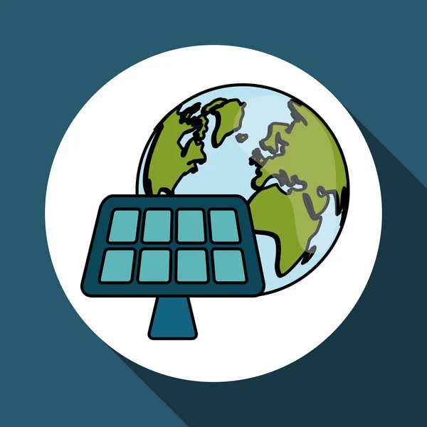 Projeto do painel solar eco, ilustração do vetor — Vetor de Stock