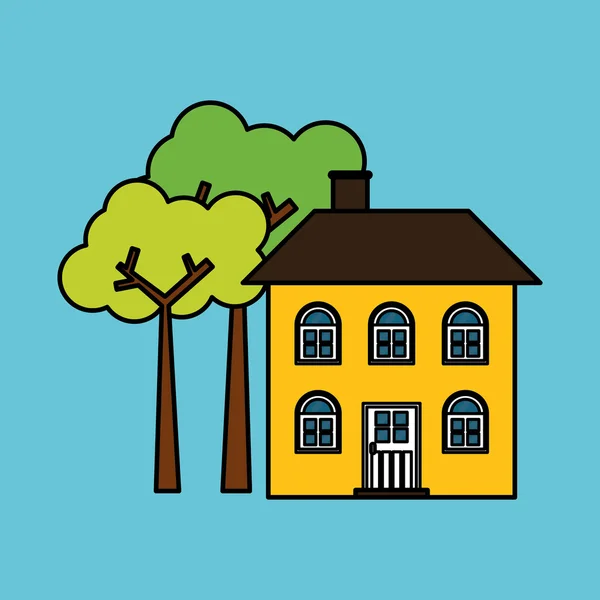 Casa icono de diseño, ilustración vectorial — Vector de stock