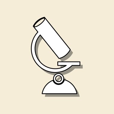 Mikroskop simgesi tasarım, vektör çizim