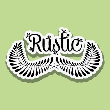 Rustik simgesi tasarım, vektör çizim