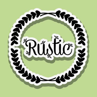 Rustik simgesi tasarım, vektör çizim