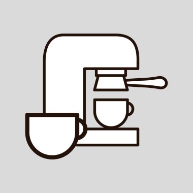 kahve simgesi tasarım, vektör çizim