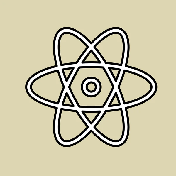 Atom simgesi tasarım, vektör çizim — Stok Vektör