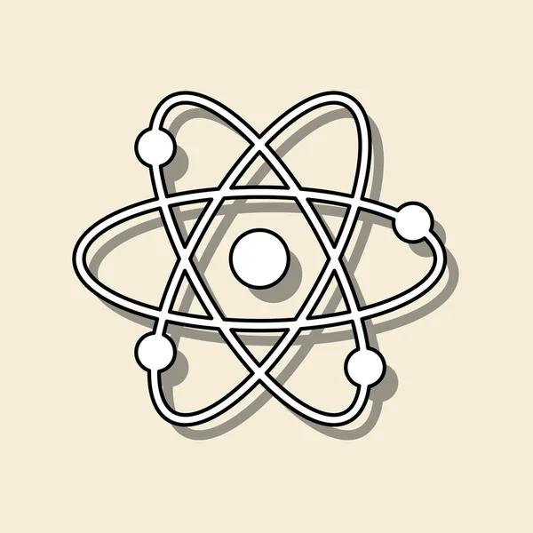 Atom simgesi tasarım, vektör çizim — Stok Vektör