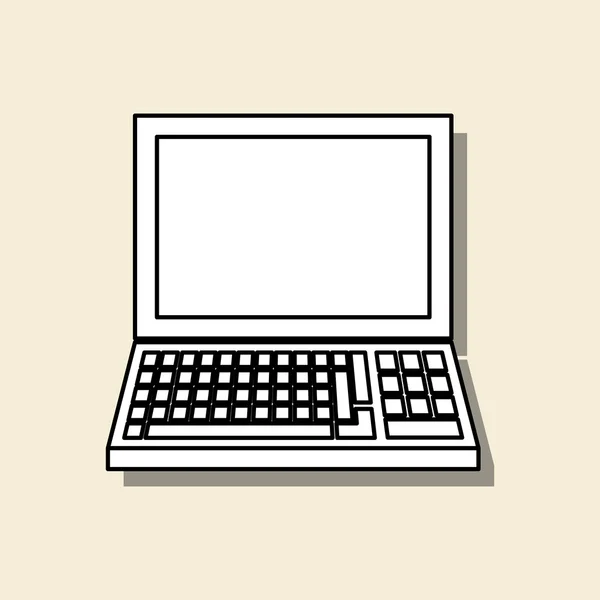 Desenho de ícone de computador, ilustração vetorial —  Vetores de Stock