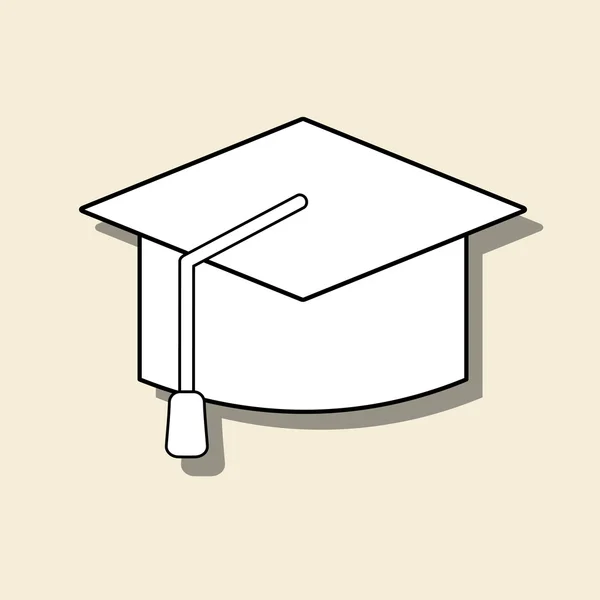 Conception du capuchon de graduation, illustration vectorielle — Image vectorielle