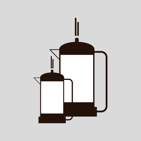 Kaffeekocher Design, Vektorillustration — Stockvektor