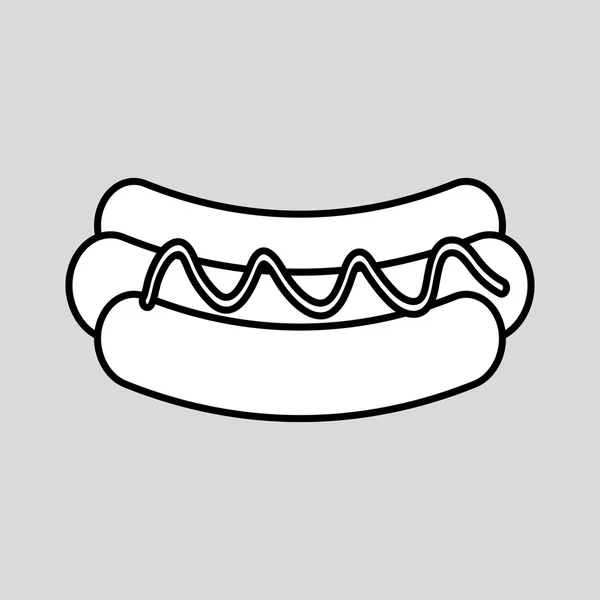 Hot dog ikony designu, vektorové ilustrace — Stockový vektor