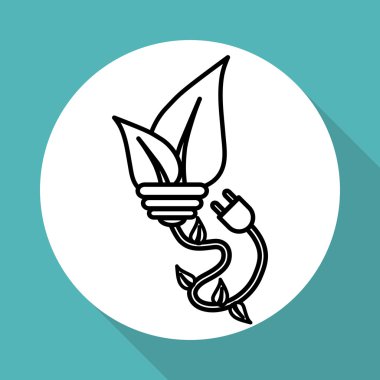 Eko yaprak tasarımı, vektör çizim